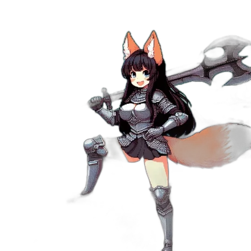 weapon, robot, staff, animal, concept art, fantasy art, anime, pixel art transparent PNG cut-out
