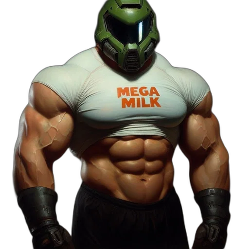 robot, weapon, mask, concept art, comic book art, cyberpunk, fantasy art, green transparent PNG cut-out