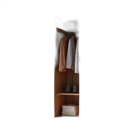 furniture, dress, jacket, staff, 3d render, earth tones, monochrome, dark transparent PNG cut-out