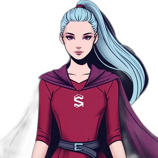 staff, fantasy art, comic book art, concept art, pixel art, dark, red, woman transparent PNG cut-out
