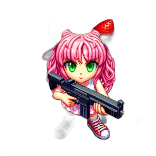 weapon, staff, pixel art, anime, vaporwave, cyberpunk, pixel, art transparent PNG cut-out