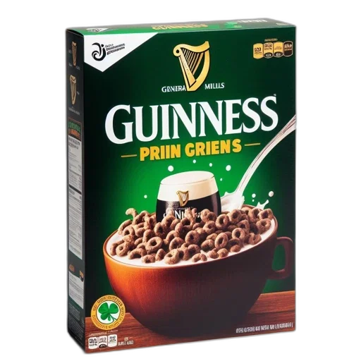 food, box, cereal, called, guinness, griens, general, mills transparent PNG cut-out