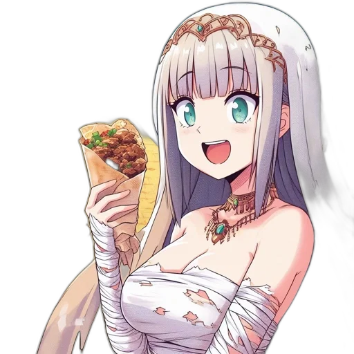 food, dress, robot, weapon, anime, pixel art, cartoon, fantasy art transparent PNG cut-out