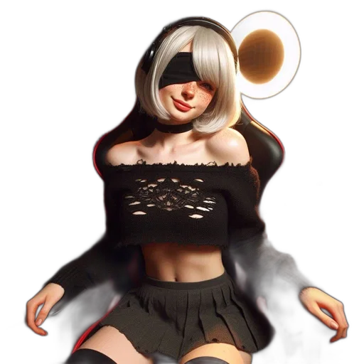 dress, mask, face, creature, concept art, fantasy art, 3d render, comic book art transparent PNG cut-out