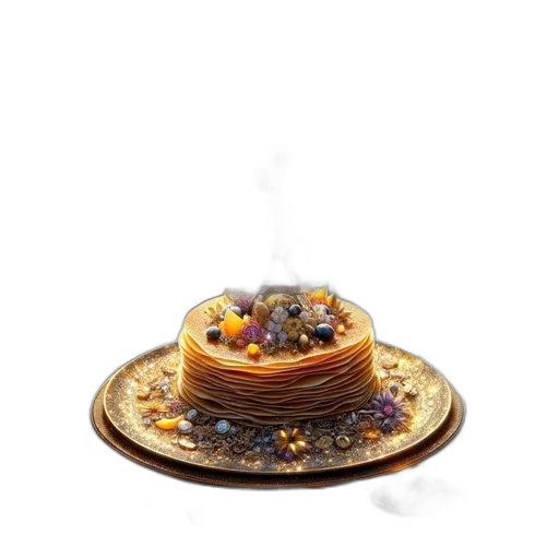 food, jewelry, crown, hat, 3d render, photorealistic, elaborate, tableau transparent PNG cut-out