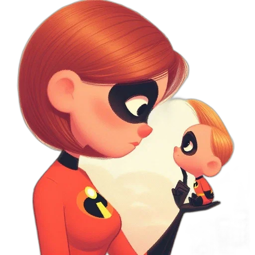 cartoon, comic book art, concept art, 3d render, red, two, characters, stand transparent PNG cut-out