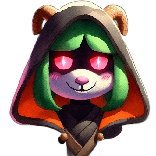staff, mask, creature, concept art, pixel art, fantasy art, 3d render, animated transparent PNG cut-out