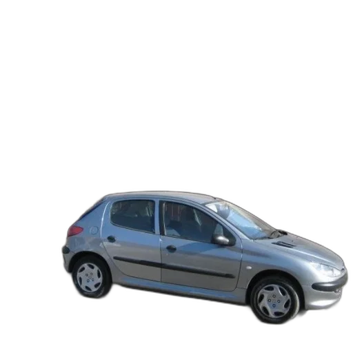 car, 3d render, photorealistic, concept art, silver, hatchback, parked, front transparent PNG cut-out
