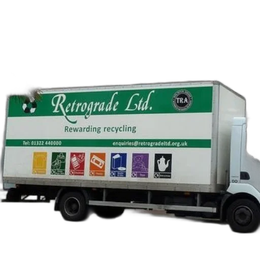 3d render, photorealistic, retrograde, ltd, truck, parked, street, promoting transparent PNG cut-out