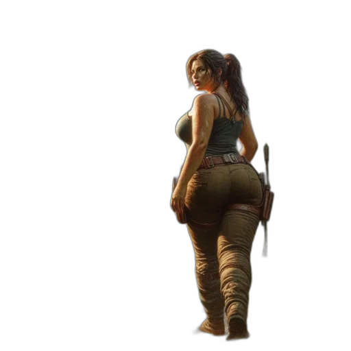 staff, weapon, concept art, fantasy art, 3d render, pixel art, earth tones, woman transparent PNG cut-out