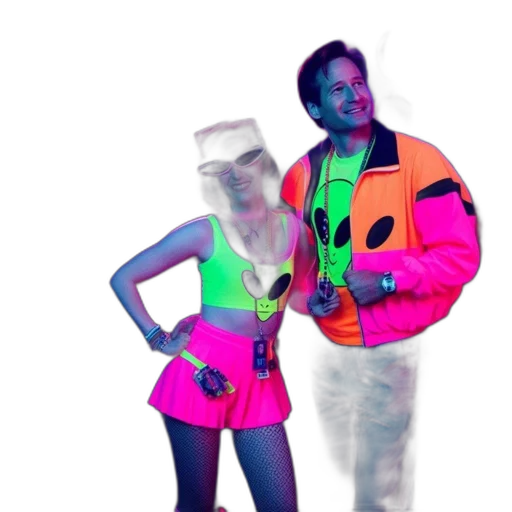 jacket, robot, vaporwave, concept art, 3d render, cyberpunk, neon lights, outer space transparent PNG cut-out