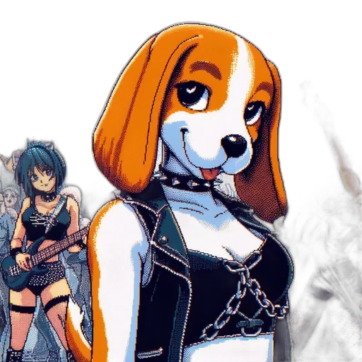 animal, concept art, comic book art, anime, cyberpunk, monochrome, animated, scene transparent PNG cut-out