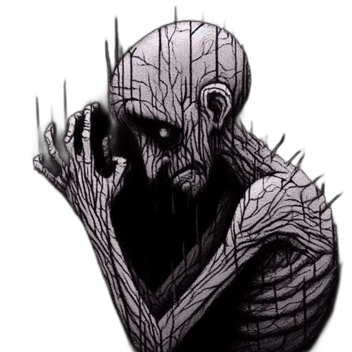 creature, mask, face, hair, comic book art, concept art, pixel art, fantasy art transparent PNG cut-out