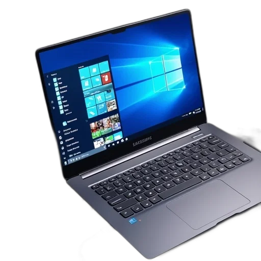3d render, samsung, notebook, pro, displayed, large, screen, showing transparent PNG cut-out