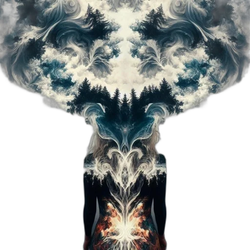tree, crown, umbrella, dragon, fantasy art, concept art, pixel art, photorealistic transparent PNG cut-out