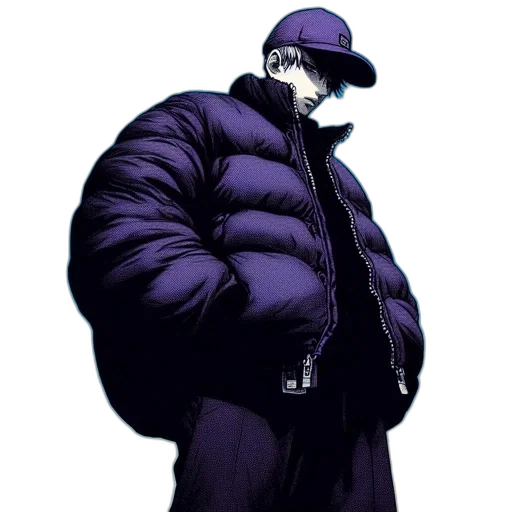 jacket, face, animal, mask, cyberpunk, concept art, comic book art, photorealistic transparent PNG cut-out