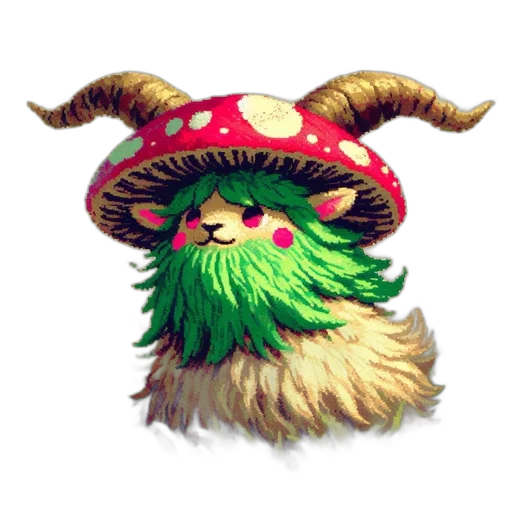 hat, dragon, creature, mask, concept art, fantasy art, pixel art, fantastical transparent PNG cut-out
