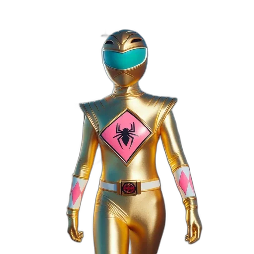 robot, jewelry, jacket, mask, vaporwave, concept art, 3d render, neon transparent PNG cut-out