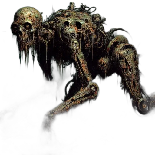 creature, robot, animal, mask, concept art, fantasy art, comic book art, photorealistic transparent PNG cut-out