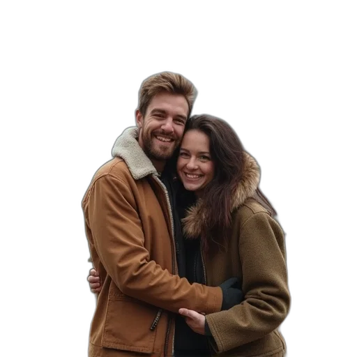 jacket, staff, hair, furniture transparent PNG cut-out