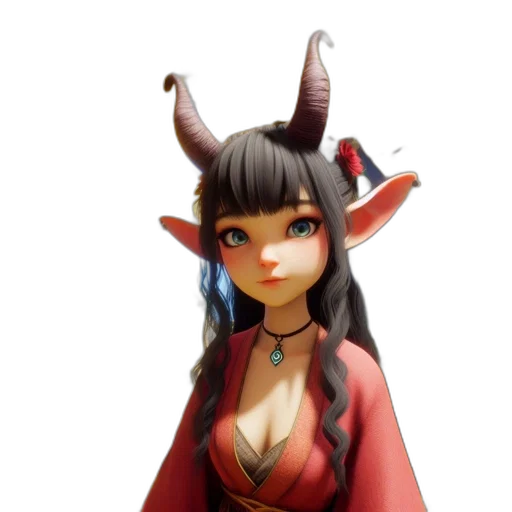 dragon, staff, fantasy art, 3d render, concept art, anime, red, mythical-looking transparent PNG cut-out