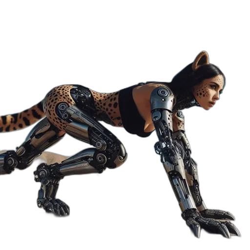 robot, animal, creature, dragon, concept art, 3d render, cyberpunk, fantasy art transparent PNG cut-out