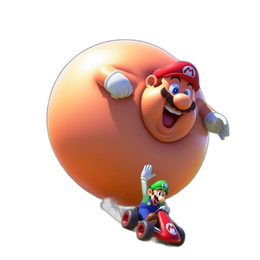 weapon, animal, creature, food, concept art, 3d render, mario, universe transparent PNG cut-out