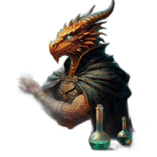 dragon, creature, bottle, animal, fantasy art, concept art, pixel art, photorealistic transparent PNG cut-out