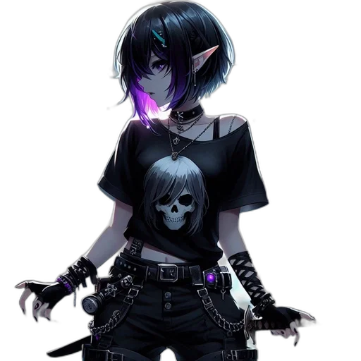 weapon, staff, robot, sword, cyberpunk, concept art, fantasy art, anime transparent PNG cut-out