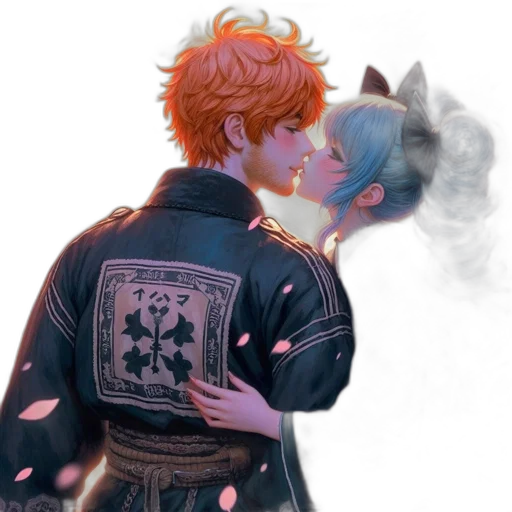 jacket, concept art, fantasy art, anime, watercolor, fire, outer space, neon lights transparent PNG cut-out