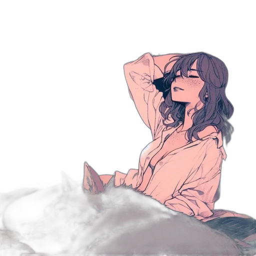 dress, jacket, mask, dragon, anime, watercolor, concept art, vaporwave transparent PNG cut-out