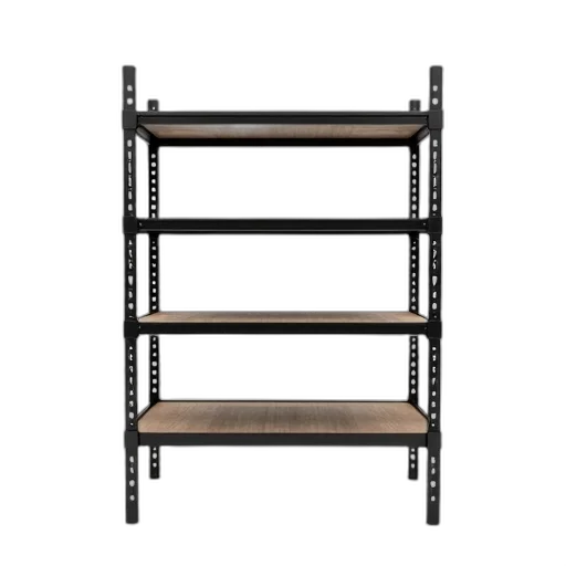 furniture, black, metal, shelving, unit, three, empty, shelves transparent PNG cut-out