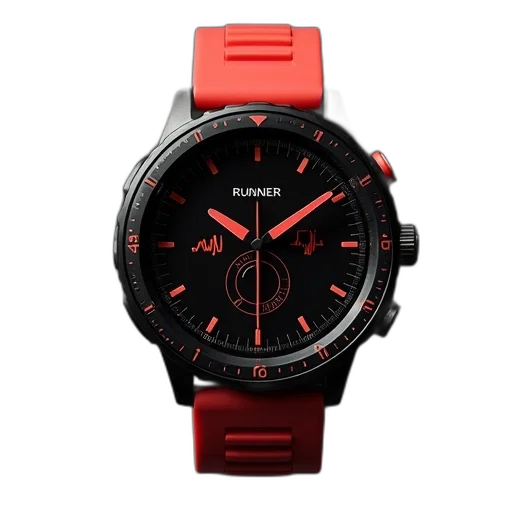 red, forerunner, smartwatch, heart, rate, monitoring, gps transparent PNG cut-out