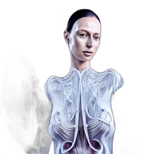 robot, dress, jewelry, face transparent PNG cut-out