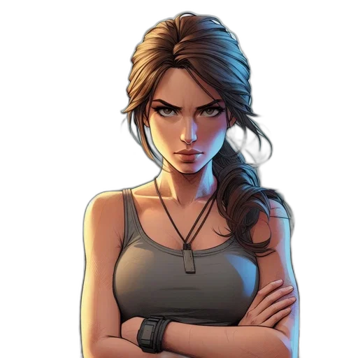face, jewelry, staff, dress, comic book art, concept art, fantasy art, pixel art transparent PNG cut-out