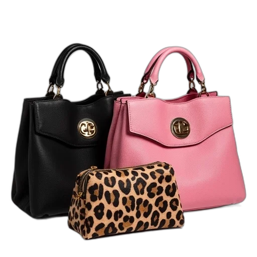 colorful, monochrome, dark, three, handbags, michael, kohn, jimmy transparent PNG cut-out
