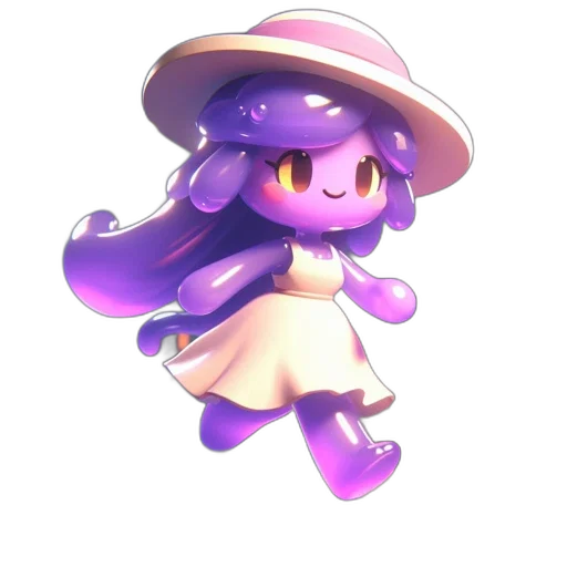 hat, creature, dress, staff, pixel art, concept art, watercolor, 3d render transparent PNG cut-out