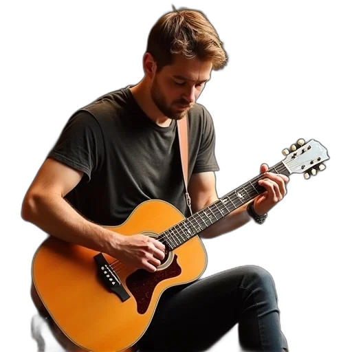 jacket, photorealistic, ultimate, acoustic, guitar, songbook transparent PNG cut-out
