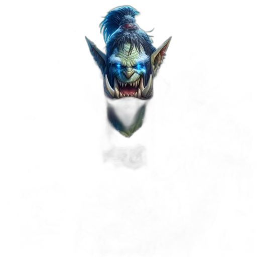mask, dragon, creature, staff, fantasy art, concept art, 3d render, photorealistic transparent PNG cut-out
