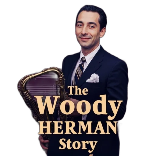 cover, book, titled, woody, herman, story, featuring, portrait transparent PNG cut-out