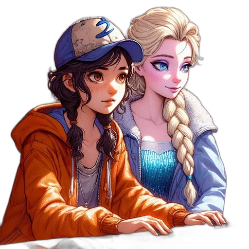 pixel art, fantasy art, comic book art, concept art, snow, fire, underwater, neon lights transparent PNG cut-out