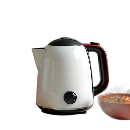 food, robot, 3d render, photorealistic, white, black, kitchen, appliance transparent PNG cut-out