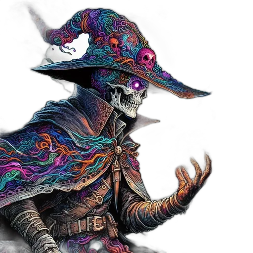 hat, jacket, mask, creature, concept art, fantasy art, watercolor, cyberpunk transparent PNG cut-out
