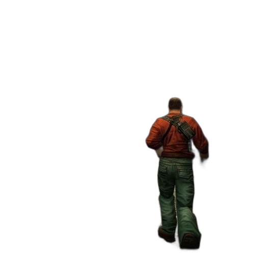 jacket, staff, weapon, animal, 3d render, concept art, pixel art, photorealistic transparent PNG cut-out