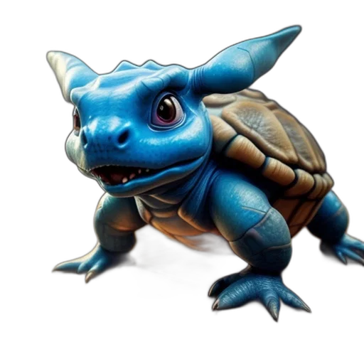 animal, dragon, creature, 3d render, concept art, photorealistic, fantasy art, blue transparent PNG cut-out