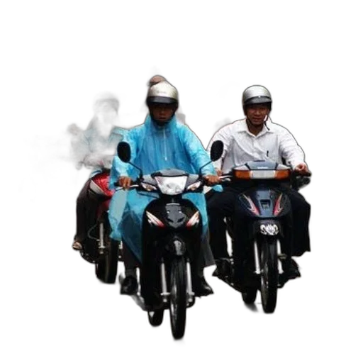 concept art, 3d render, photorealistic, people, wearing, helmets, ride, motorcycles transparent PNG cut-out