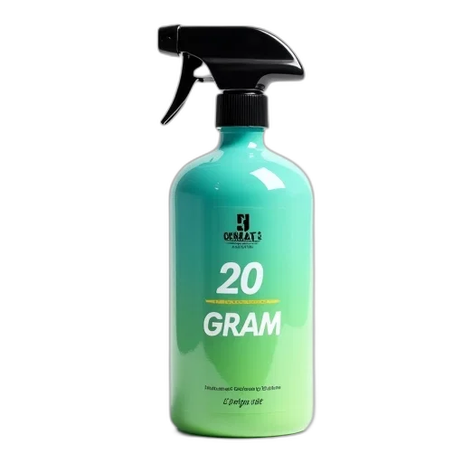 bottle, 3d render, photorealistic, green, blue, spray, black, nozzle transparent PNG cut-out