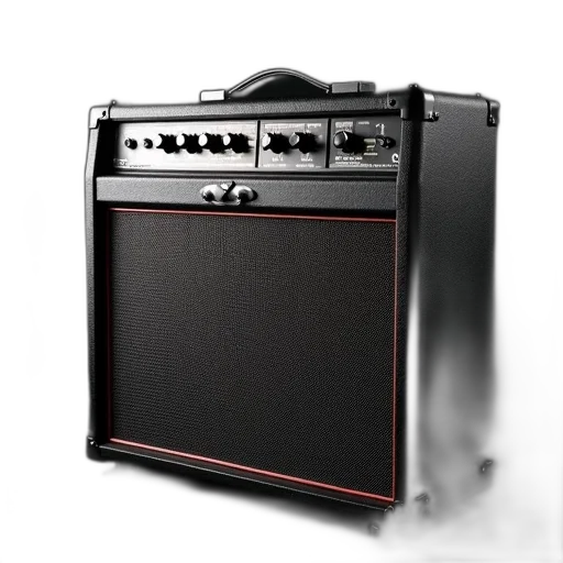 black, electric, guitar, amplifier, control, panel, featuring, knobs transparent PNG cut-out