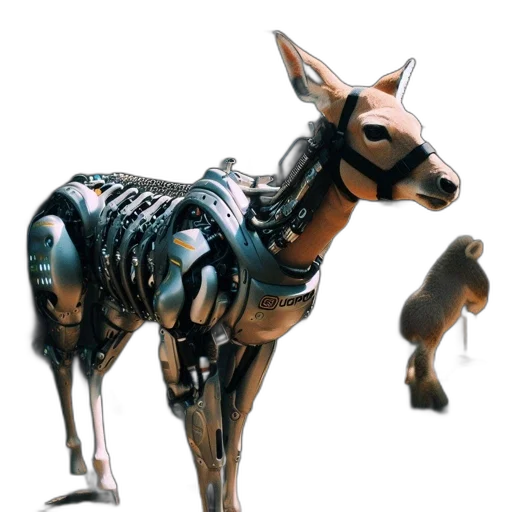 animal, robot, creature, weapon, 3d render, concept art, cyberpunk, fantasy art transparent PNG cut-out