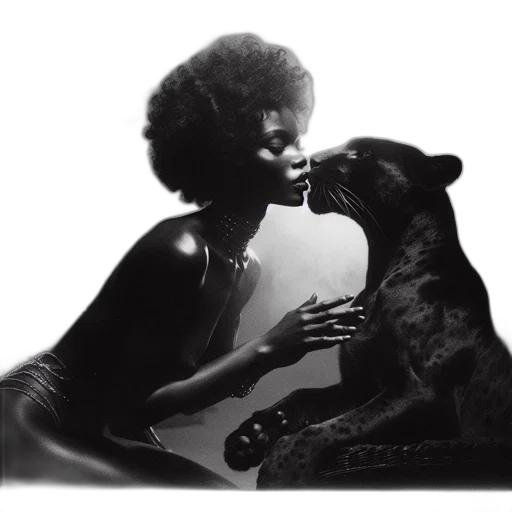 animal, photorealistic, concept art, dimly, lit, luxurious, interior, woman transparent PNG cut-out